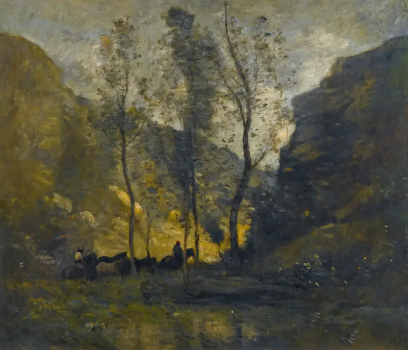 Les Contrebandiers av Jean-Baptiste-Camille Corot
