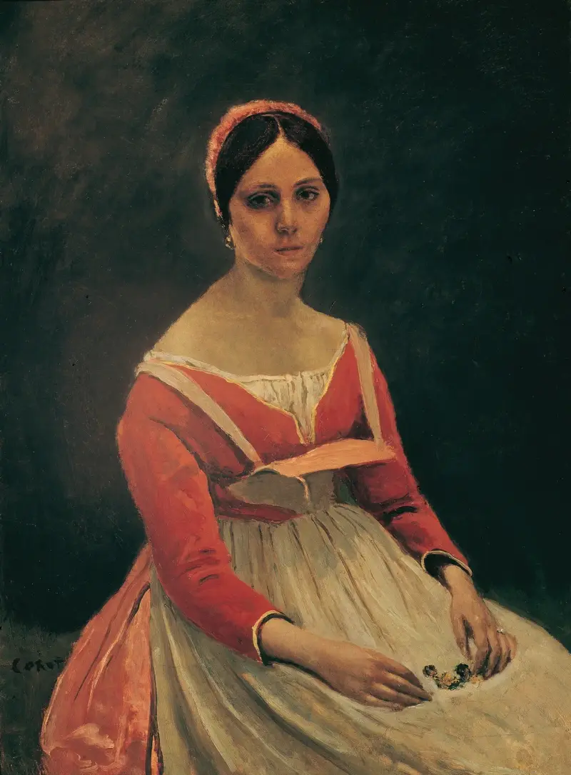 Madame Legois av Jean-Baptiste-Camille Corot