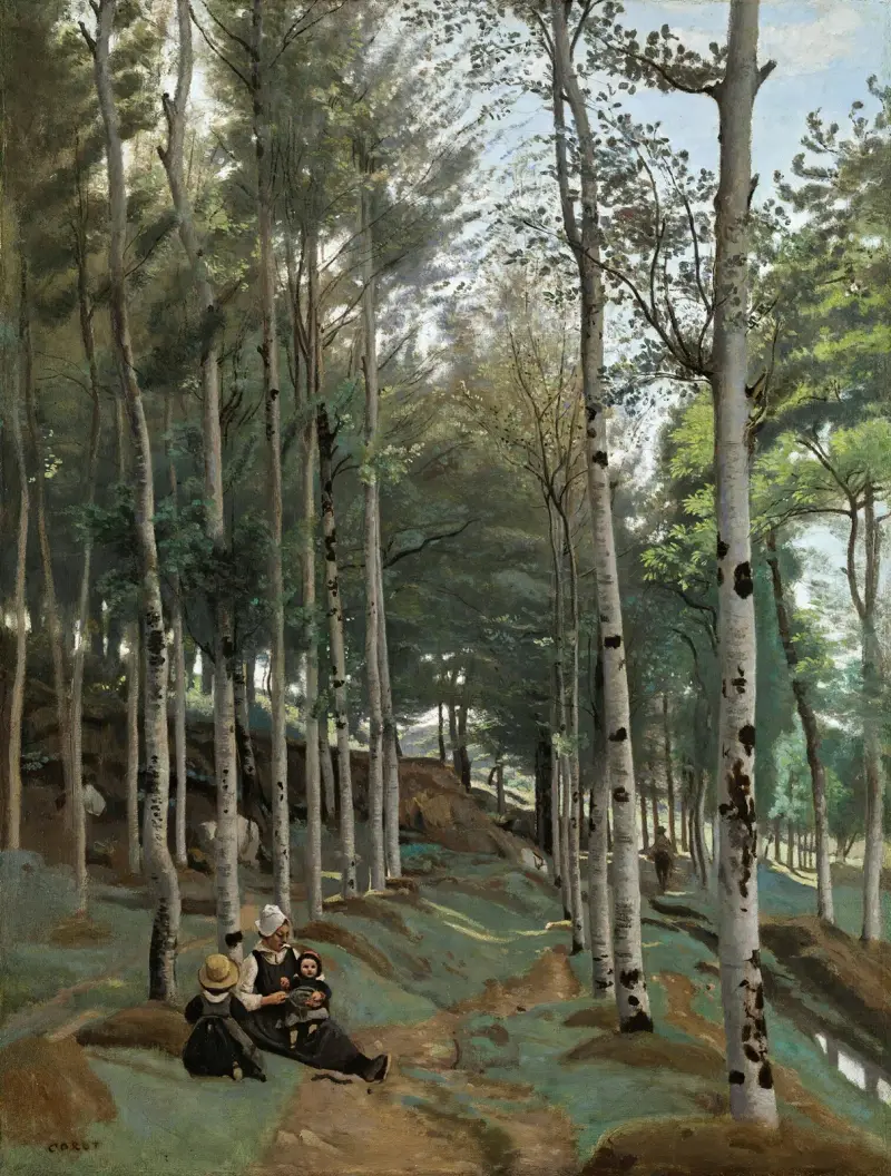 Bretonische Landschaft von Jean-Baptiste-Camille Corot