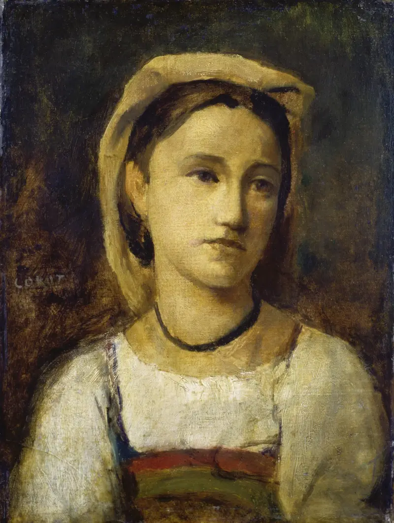 Porträtt av en italiensk flicka av Jean-Baptiste-Camille Corot