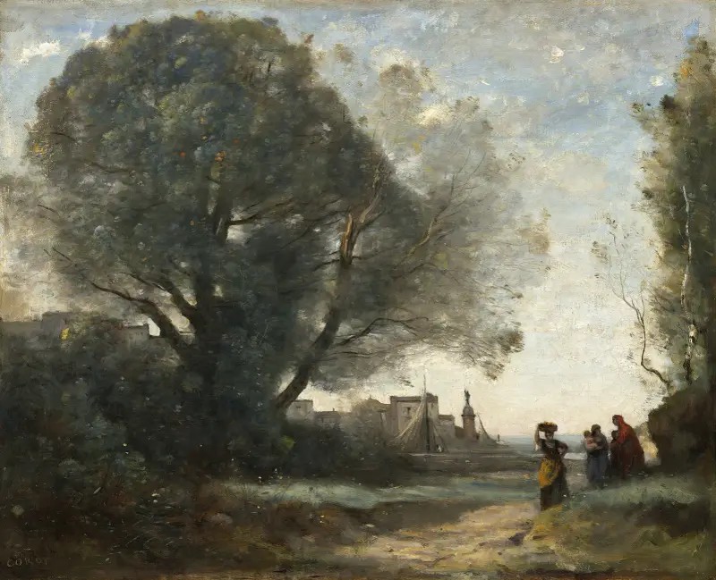 Souvenir of Terracina (1864_reworked slightly later) av Jean-Baptiste-Camille Corot