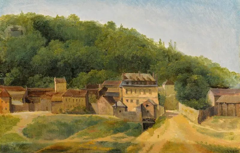 The Cabassud Houses, Ville-D’avray av Jean-Baptiste-Camille Corot