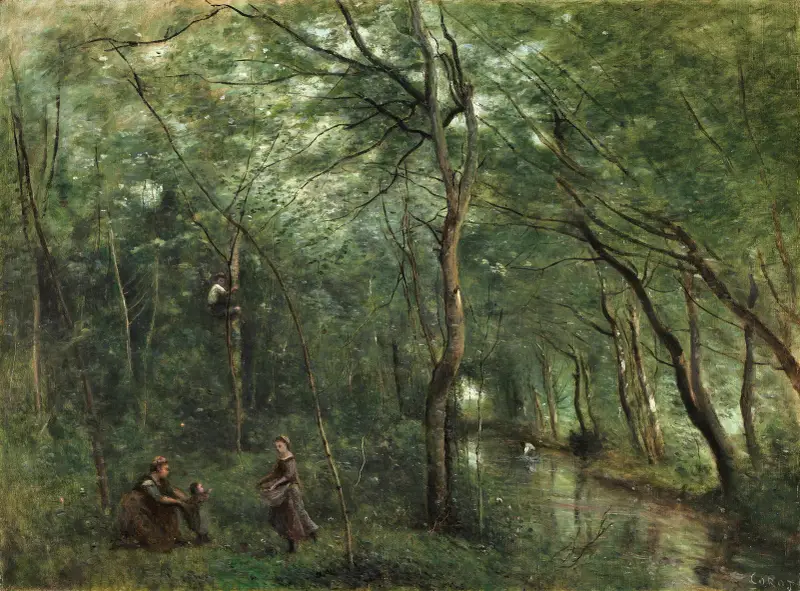 Úhoří lovci, Jean-Baptiste-Camille Corot