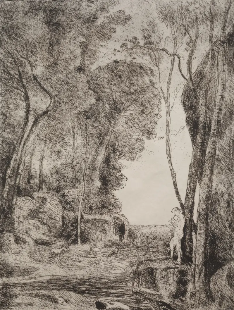 The Little Shepherd, 1855 – nr 2 av Jean-Baptiste-Camille Corot