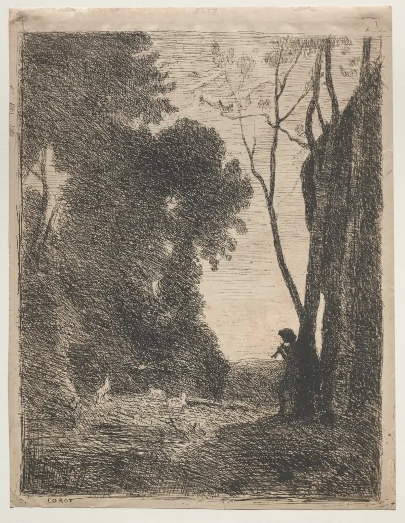 Der kleine Hirtenjunge, 1855 – Nr. 1 von Jean-Baptiste-Camille Corot