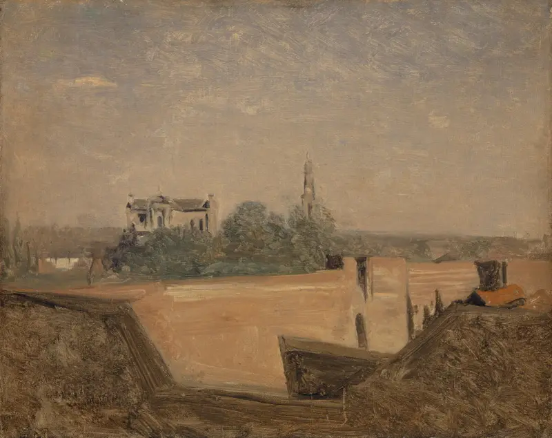 Die Stadtmauern von Arras von Jean-Baptiste-Camille Corot