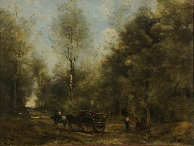 En allé i Wagnonvilles skogar av Jean-Baptiste-Camille Corot