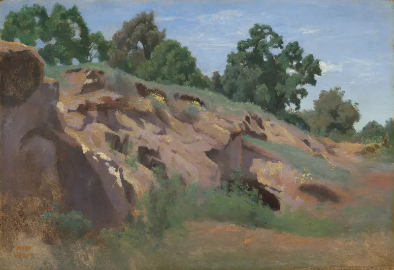 Felsiger Abhang von Jean-Baptiste-Camille Corot