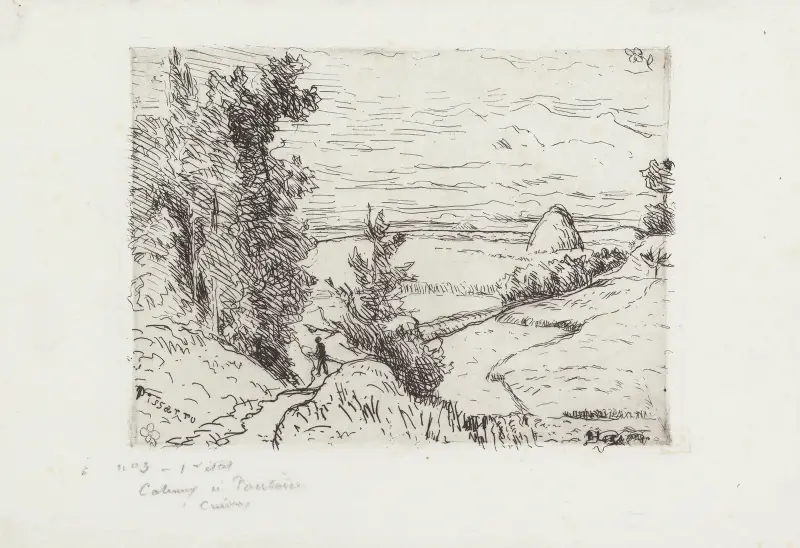 Coteaux à Pontoise av Camille Pissarro