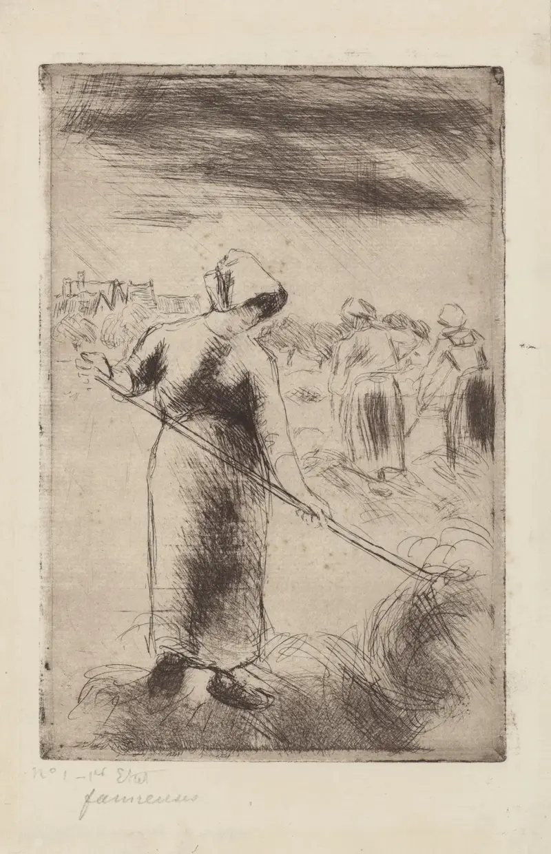 Faneuses, 1890 – nr 2 av Camille Pissarro