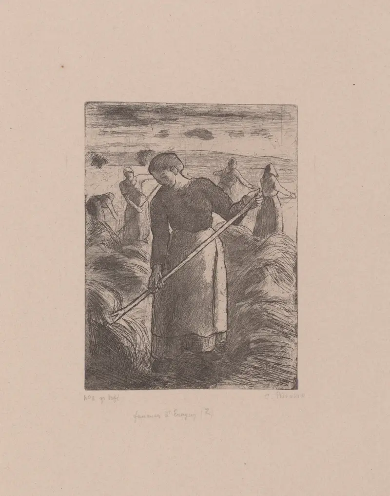 Faneuses d’Eragny av Camille Pissarro