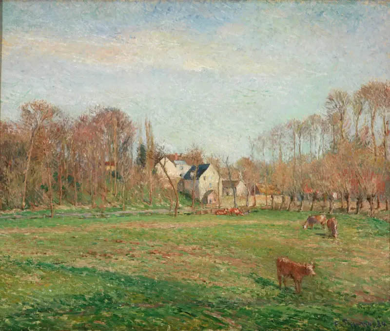 Field and Mill at Osny av Camille Pissarro