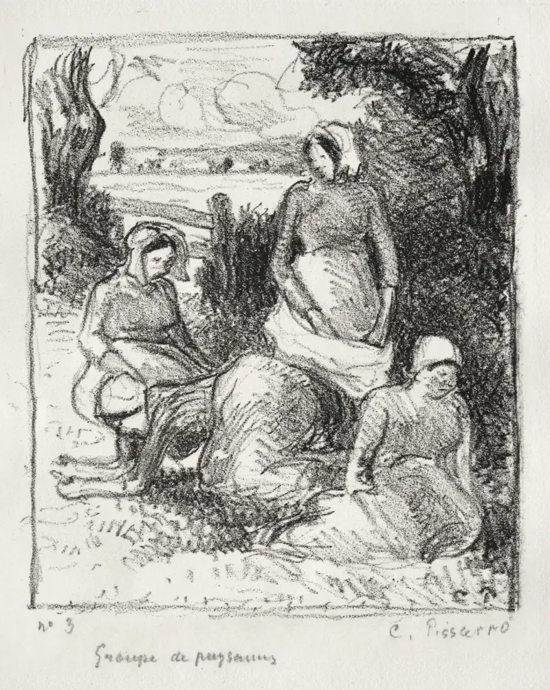 Gruppe von Bauern von Camille Pissarro
