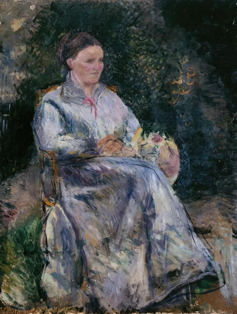Julie Pissarro au jardin av Camille Pissarro
