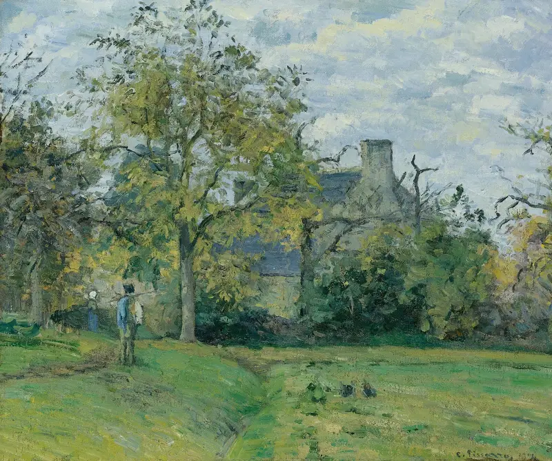 Das Haus von Piette in Montfoucault von Camille Pissarro