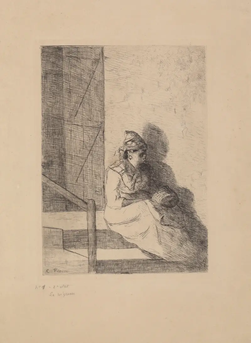 La négresse av Camille Pissarro