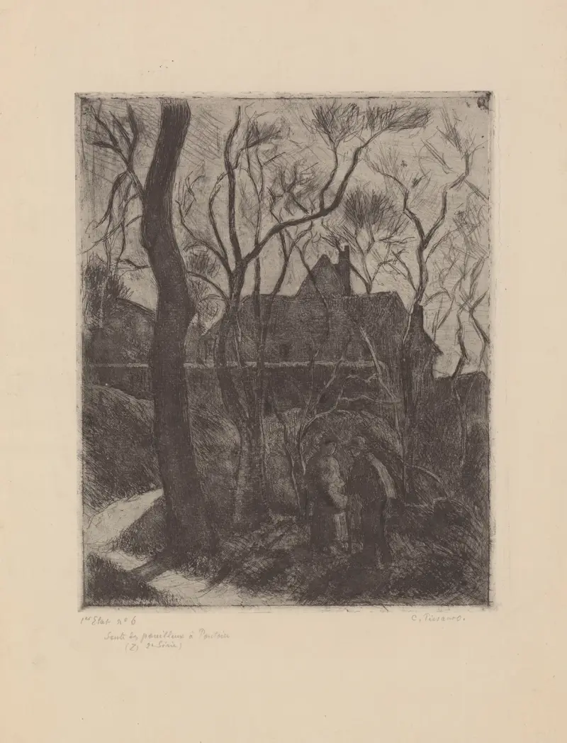 La sente des pouilleux à Pontoise, 1880 – nr 1 av Camille Pissarro