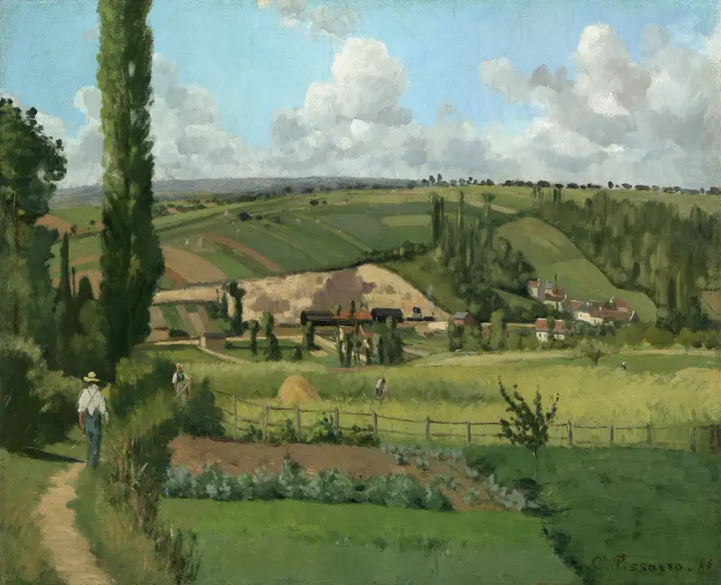 Landscape at Les Pâtis,Pontoise av Camille Pissarro