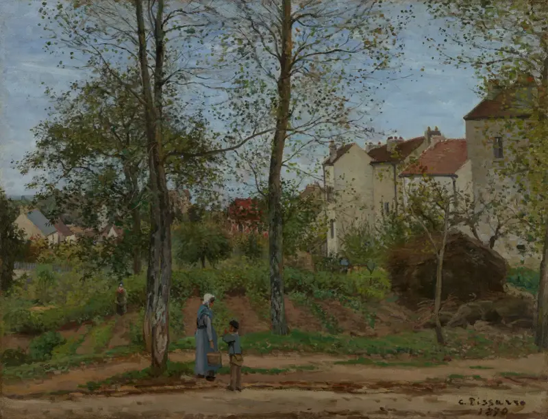 Landscape at Louveciennes av Camille Pissarro