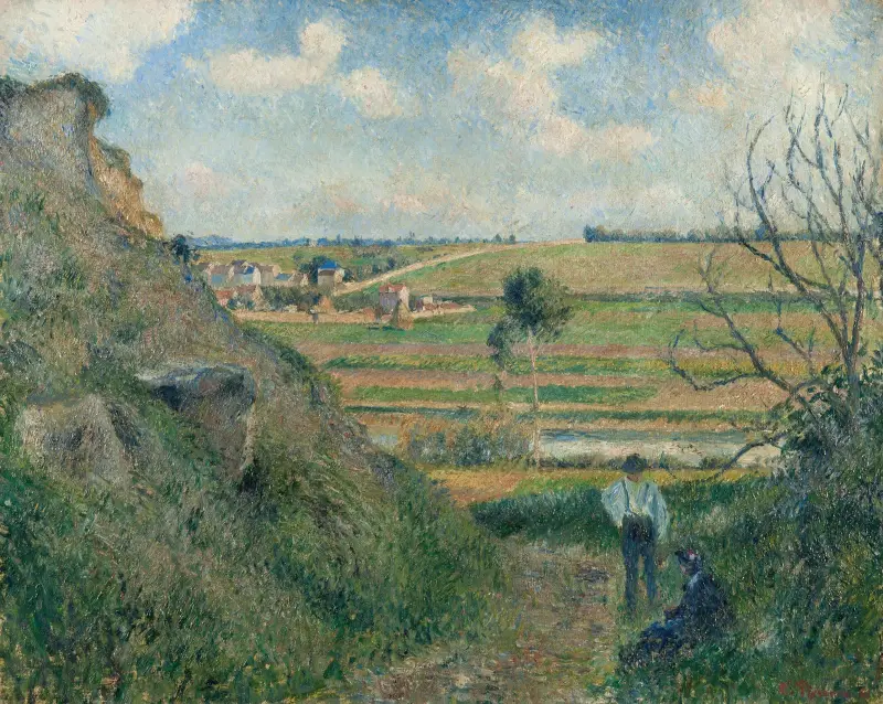 Landscape, Bazincourt av Camille Pissarro