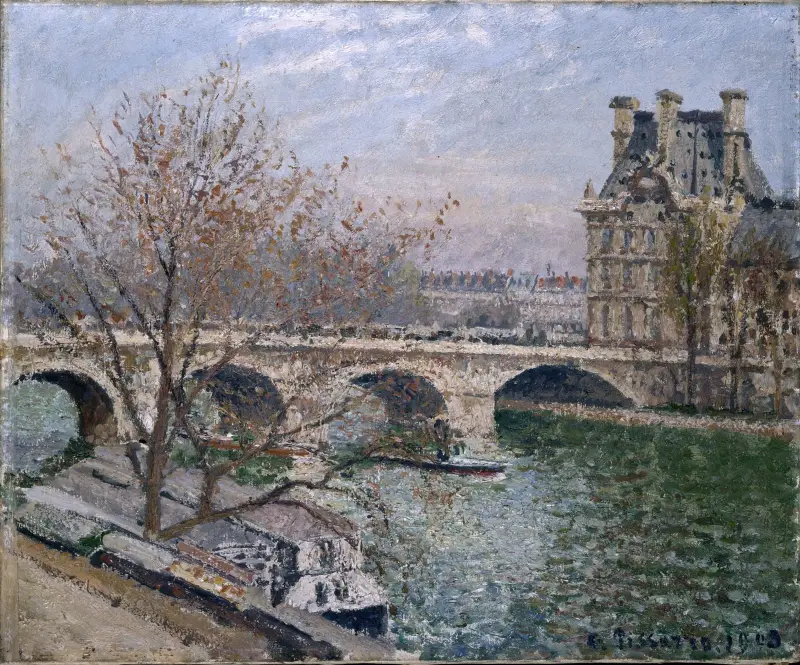 Der Pont Royal und der Pavillon de Flore von Camille Pissarro