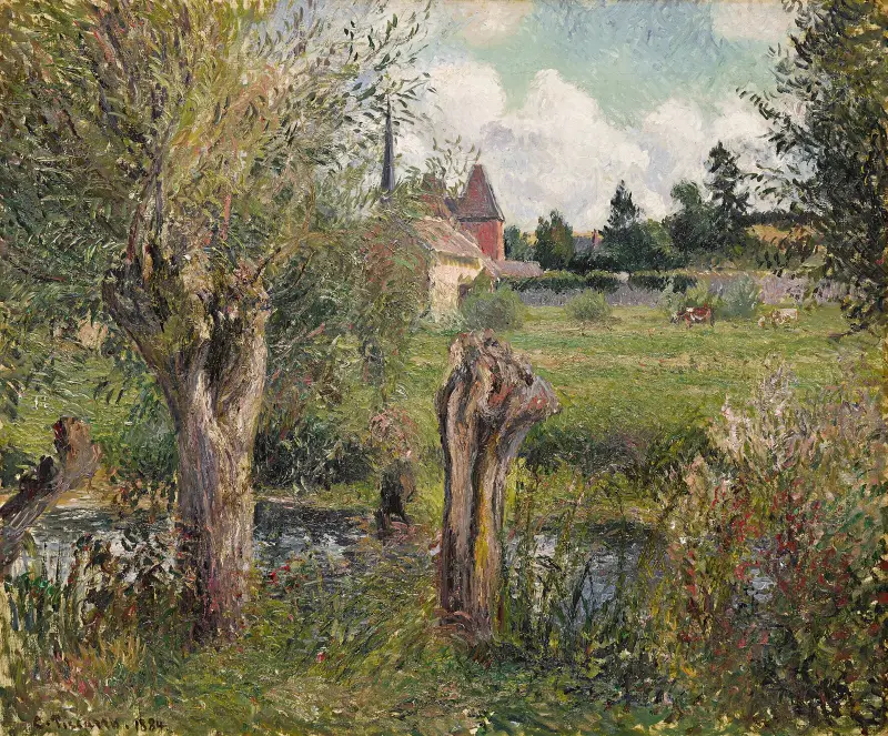 Les Bords de l’Epte à Éragny av Camille Pissarro