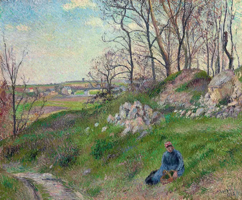 Les carrières du Chou, Pontoise av Camille Pissarro