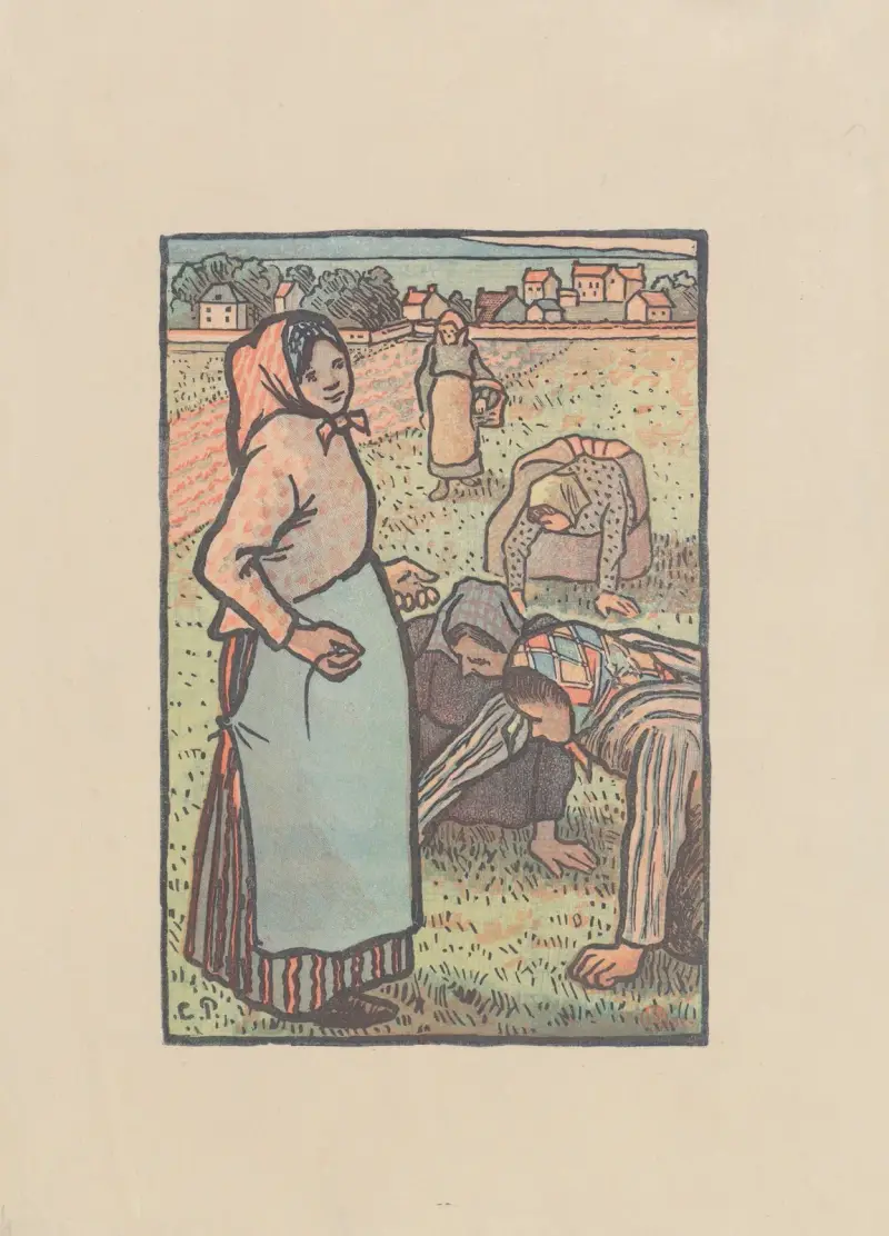 Die Jäterinnen von Camille Pissarro