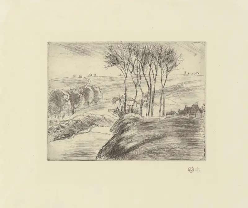 Paysage à Osny av Camille Pissarro