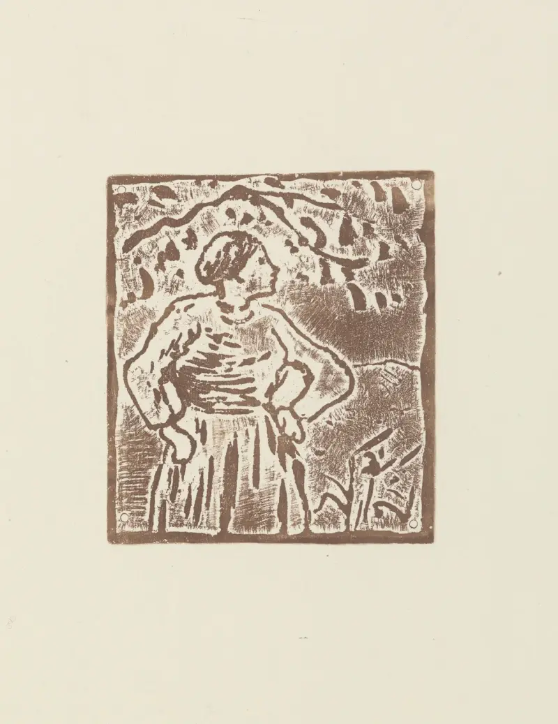 Paysanne sous un arbre av Camille Pissarro