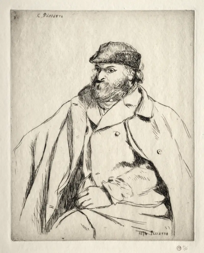Portrait of Paul Cézanne av Camille Pissarro