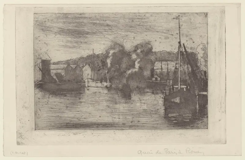 Quai de Paris, Rouen av Camille Pissarro