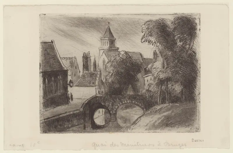 Quai des Ménétriers, à Bruges., 1894 – nr 2 av Camille Pissarro