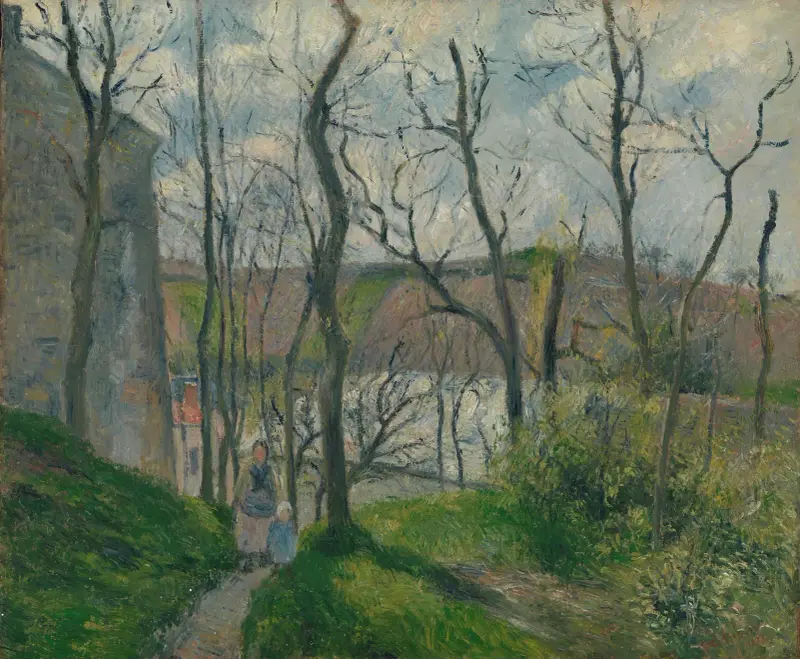 The ‘Royal Palace’ at the Hermitage, Pontoise av Camille Pissarro