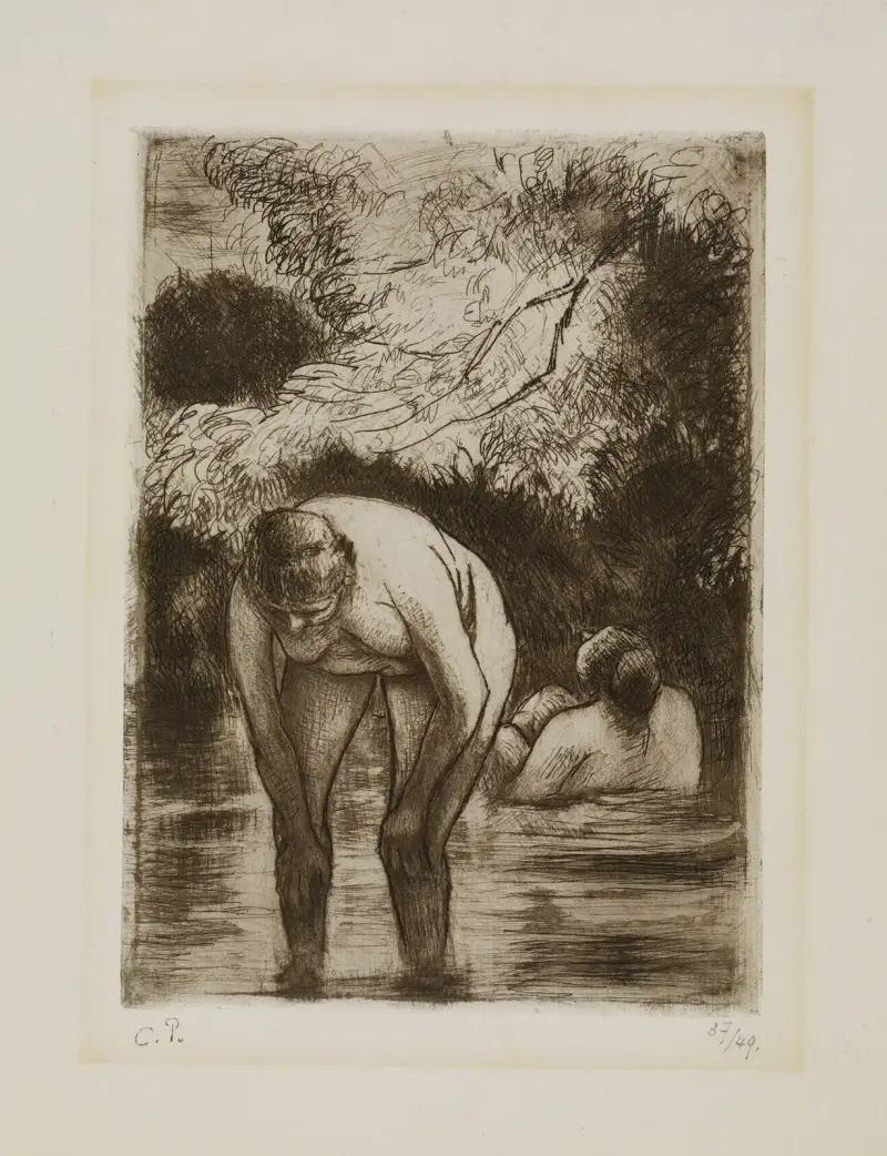 Die beiden Badenden, 1895 – Nr. 2 von Camille Pissarro