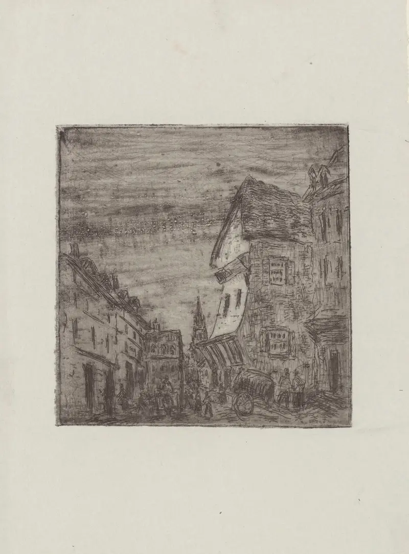 Vieille rue à Rouen rue Malpalue, 1883 – nr 2 av Camille Pissarro