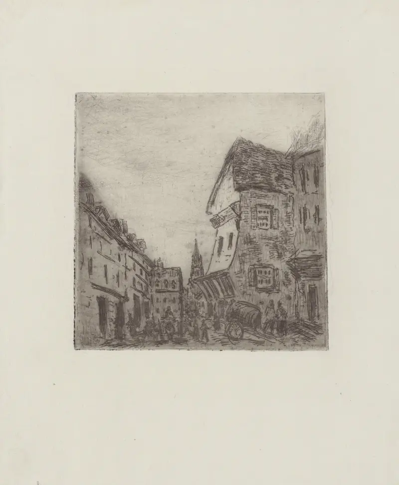 Vieille rue à Rouen rue Malpalue, 1883 – nr 1 av Camille Pissarro