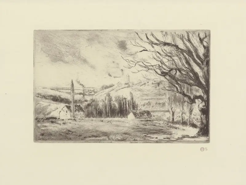 Vue de Pontoise – nr 1 av Camille Pissarro
