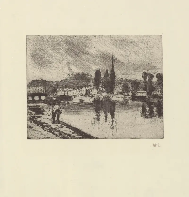 Vue de Rouen, Cours-la-Reine – nr 1 av Camille Pissarro