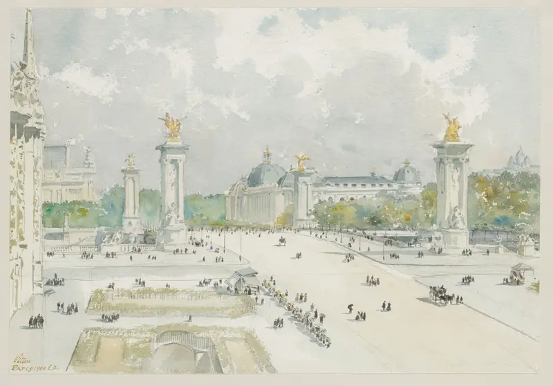Pont Alexandre III. Perspective des palais av Camille Piton