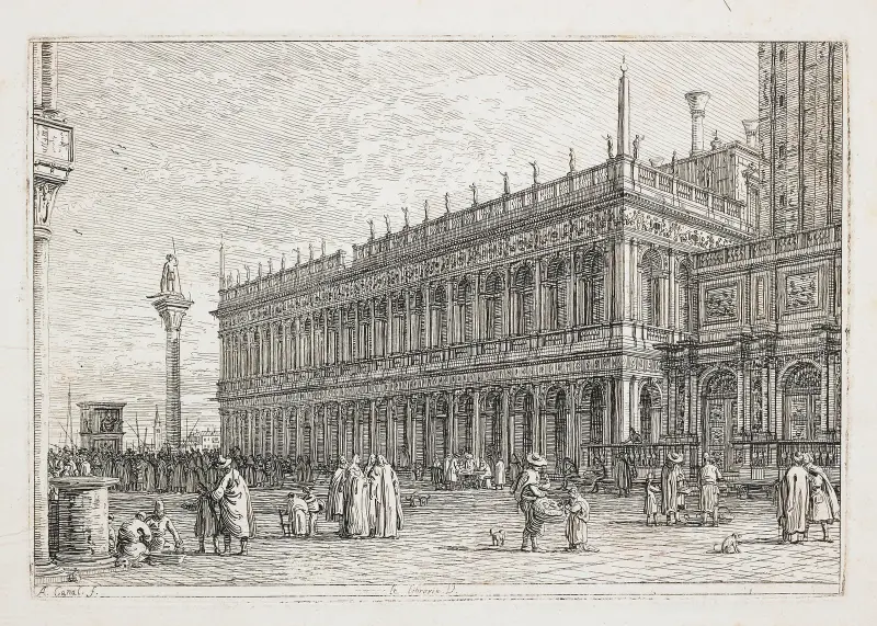 Die Bibliothek in Venedig von Canaletto