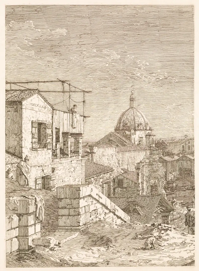 La Maison a l’inscription av Canaletto
