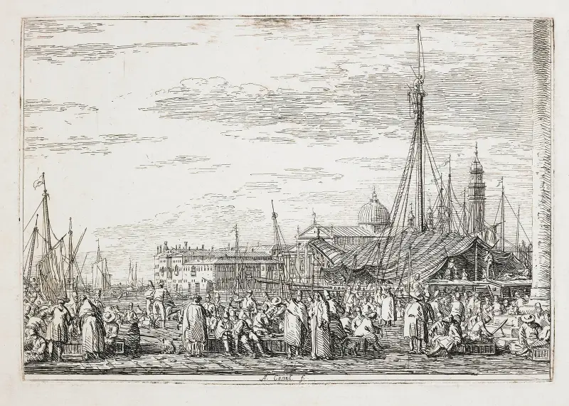 Market on the Wharf av Canaletto