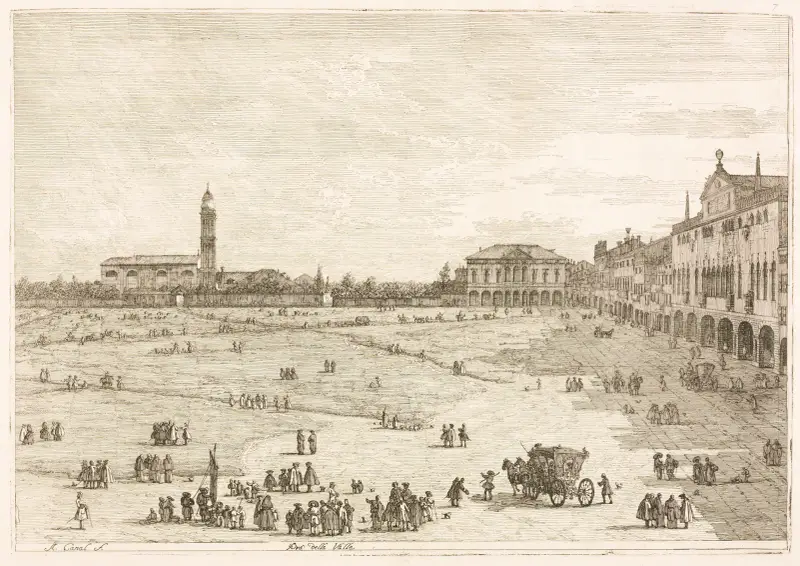 Prà della Valle, Padua av Canaletto