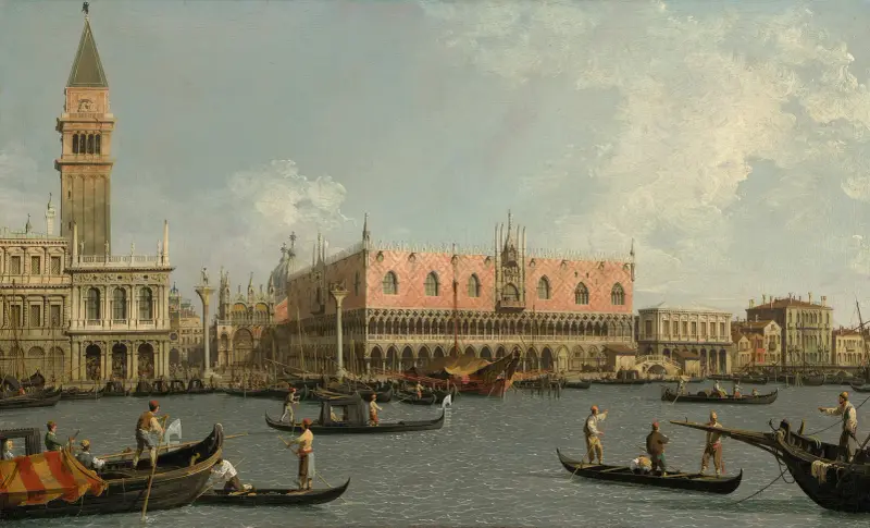 The Molo, with the Piazzetta and the Doge’s Palace, from the Bacino av Canaletto