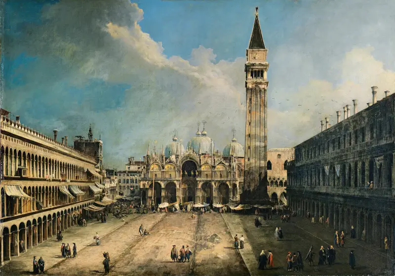 The Piazza San Marco in Venice av Canaletto