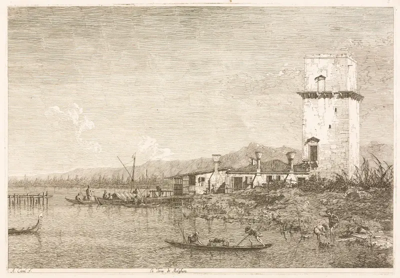 The Tower of Malghera av Canaletto