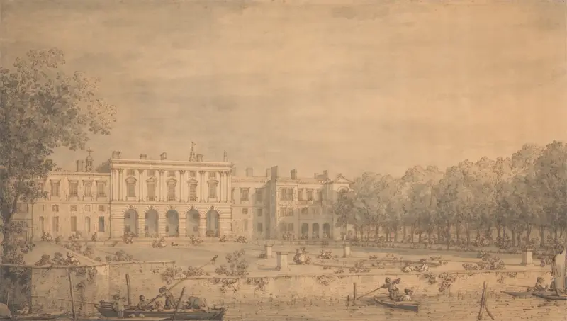 View of Old Somerset House from the Thames av Canaletto