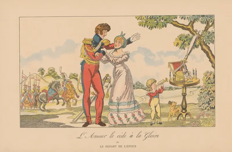 L’amour Le Cede a la Gloire Ou Le Depart de L’époux av Caran d'Ache