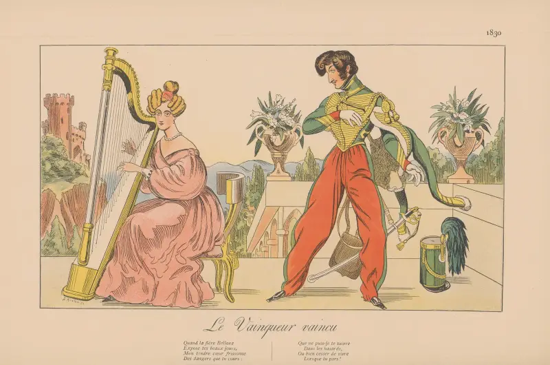Le Vainqueur Vaincu. 1830 av Caran d'Ache